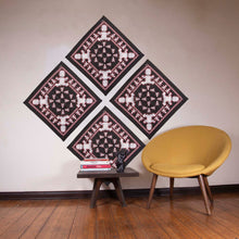 Load image into Gallery viewer, ärtskül's Baby Pop, Inc. bandana is featured as wall decor. Baby Pop bandanas can create an interesting arrangement on your wall. The bandana's are the softest Italian cotton and are featured with a torso sculpture by the artist Brian Biedul along with a custom end table also created by the artist.