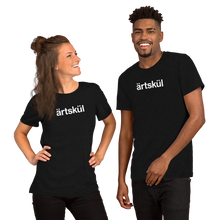 Load image into Gallery viewer, Artskul&#39;s unisex t-shirts are hand-printed in the USA using eco-friendly Italian water-based inks for a softer and more pliable finish with our logo on 100% premium combed ringspun cotton. Available in black or white.