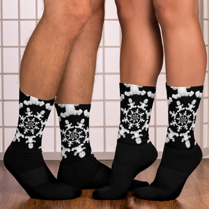 Inspired by the Fibonacci spiral, artskul's first line of socks features our classic icon from the baby pop collection. These fun and comfy socks come with a cushioned bottom and feature a one-of-a-kind design. They are sublimation printed and you don't have to worry about fading.  Limited Edition. Made on