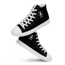 Load image into Gallery viewer, Stand out with Artskul&#39;s Baby Pop canvas high tops.  The retro-inspired designed footwear adds a unique touch to your style.  Manufactured on demand and assembled by hand, the sneakers are made with 100% polyester canvas upper sides, rubber soles, and faux leather toe caps. 