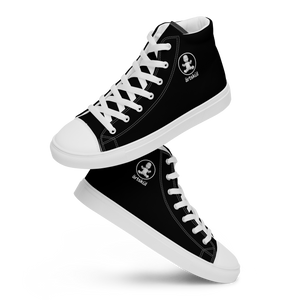 Stand out with Artskul's Baby Pop canvas high tops.  The retro-inspired designed footwear adds a unique touch to your style.  Manufactured on demand and assembled by hand, the sneakers are made with 100% polyester canvas upper sides, rubber soles, and faux leather toe caps. 