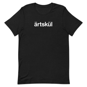 Artskul's unisex t-shirts are hand-printed in the USA using eco-friendly Italian water-based inks for a softer and more pliable finish with our logo on 100% premium combed ringspun cotton. Available in black or white.