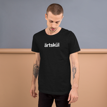 Load image into Gallery viewer, Hand-printed in the USA with Eco-Conscious Inks from Italy, the Artskul logo graphic tee is available in black or white on premium 100% ringspun cotton. Only available on artskul.com Live Artfully.