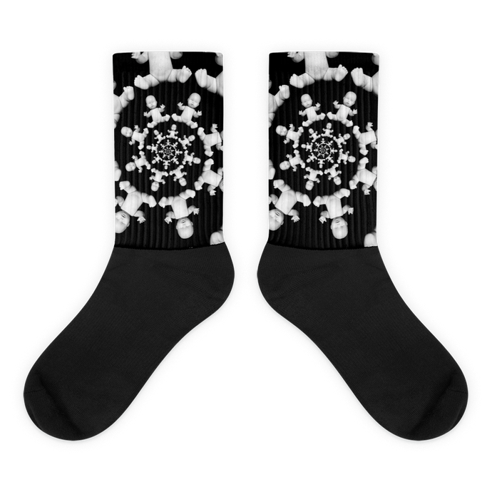 Inspired by the Fibonacci spiral, artskul's first line of socks features our classic icon from the baby pop collection. These fun and comfy socks come with a cushioned bottom and feature a one-of-a-kind design. They are sublimation printed and you don't have to worry about fading.  Limited Edition. Made on